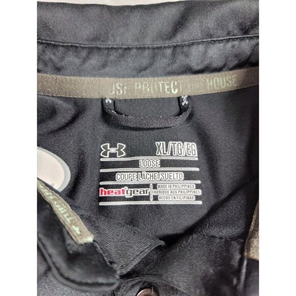 Under Armour Shirt Men's Polo HeatGear Loose‎ Black XL Seminole Maidens - Picture 8 of 11